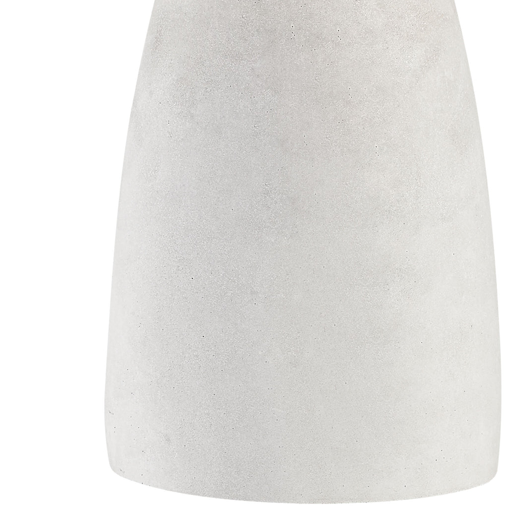 Rockport Table Lamp in Polished Concrete with Burlap Shade - Tall