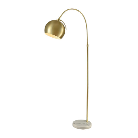 Koperknikus Floor Lamp in Gold Metallic and White Marble