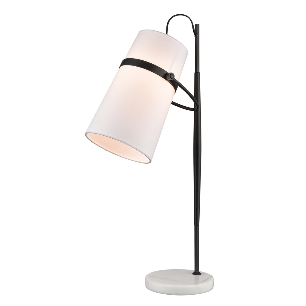 Banded Shade 28'' High 1-Light Desk Lamp - Matte Black