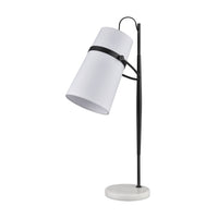 Banded Shade 28'' High 1-Light Desk Lamp - Matte Black