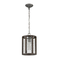 Renaissance Invention 1-Light Mini Pendant in Aged Wood and Wire - Long