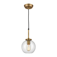 Mountain Creek 1-Light Mini Pendant in Aged Brass