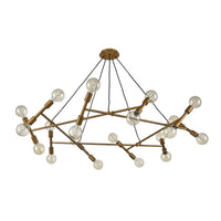 Guesting 54'' Wide 20-Light Chandelier - Antique Brass