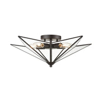 Moravian Star 5-Light Flush Mount in Oil Rubbed Bronze - Large