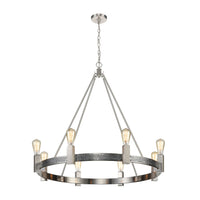 Impression 8-Light Chandelier in Silver and Satin Nickel