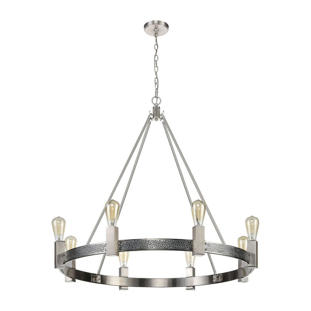 Impression 8-Light Chandelier in Silver and Satin Nickel