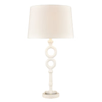 Hammered Home 33'' High 1-Light Table Lamp - Matte White