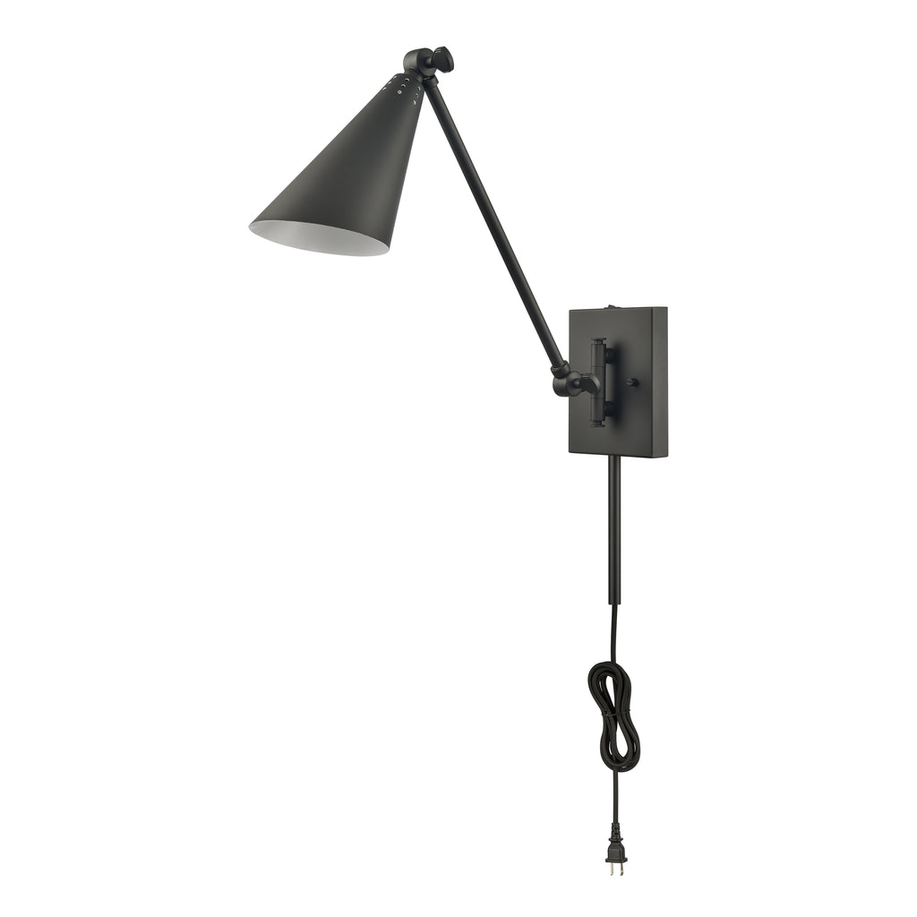Whitmire 10.5'' High 1-Light Plug-In/Hardwire Sconce - Matte Black