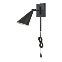 Whitmire 10.25'' High 1-Light Plug-In/Hardwire Sconce - Matte Black