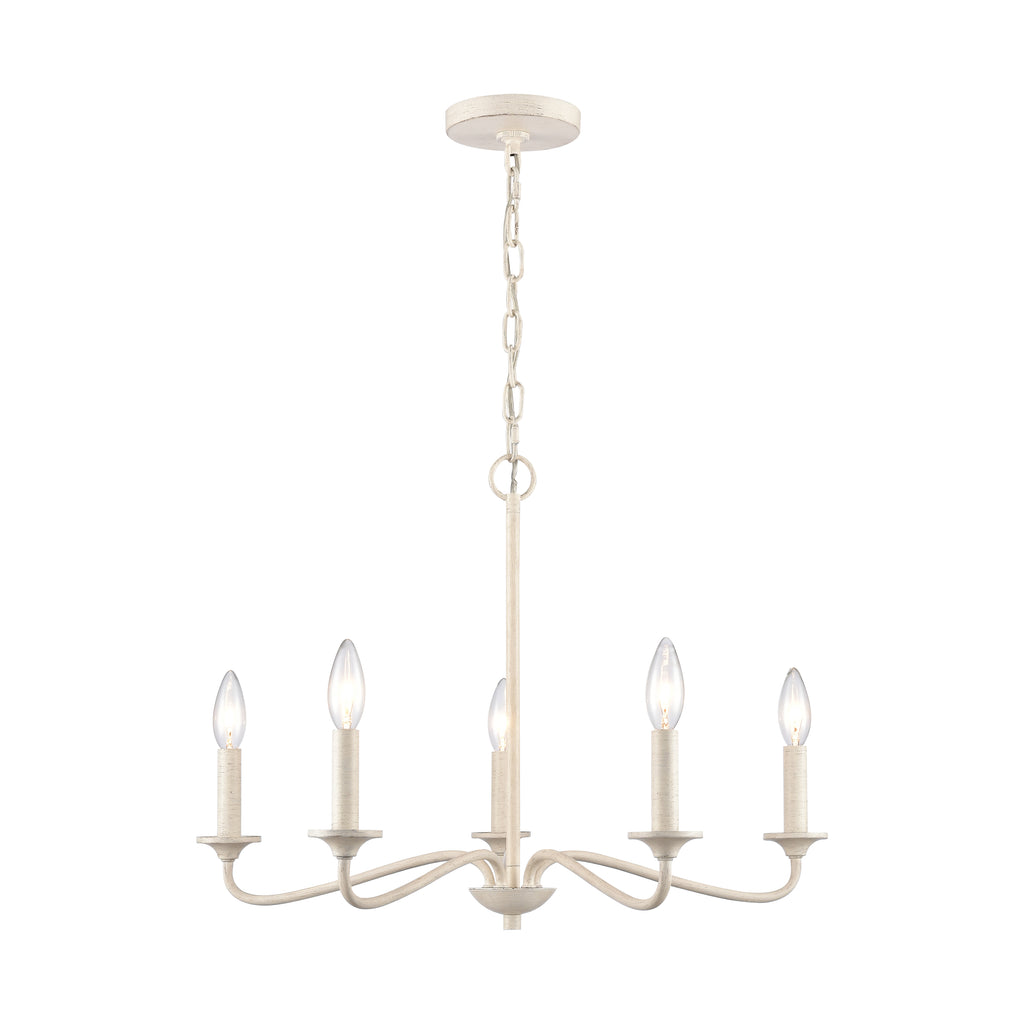 Quinn 24'' Wide 5-Light Chandelier - Antique White