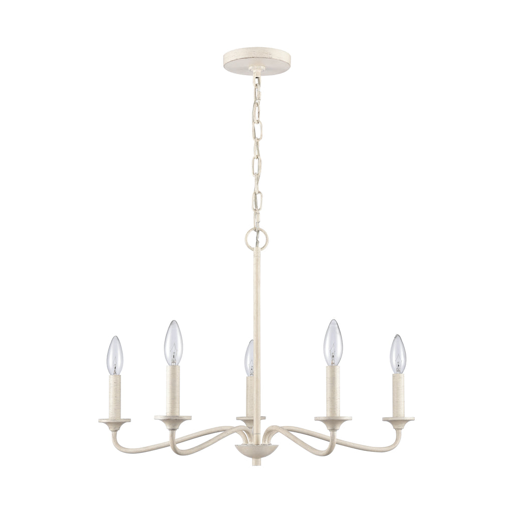 Quinn 24'' Wide 5-Light Chandelier - Antique White