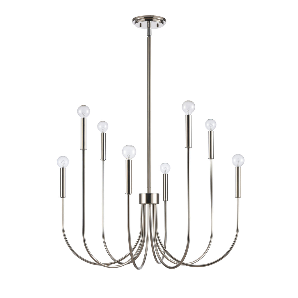 Ulla 28'' Wide 8-Light Chandelier - Polished Nickel