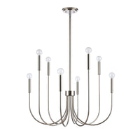 Ulla 28'' Wide 8-Light Chandelier - Polished Nickel