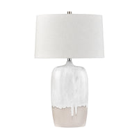 Ruthie 32'' High 1-Light Table Lamp - White Glaze - Includes LED Bulb