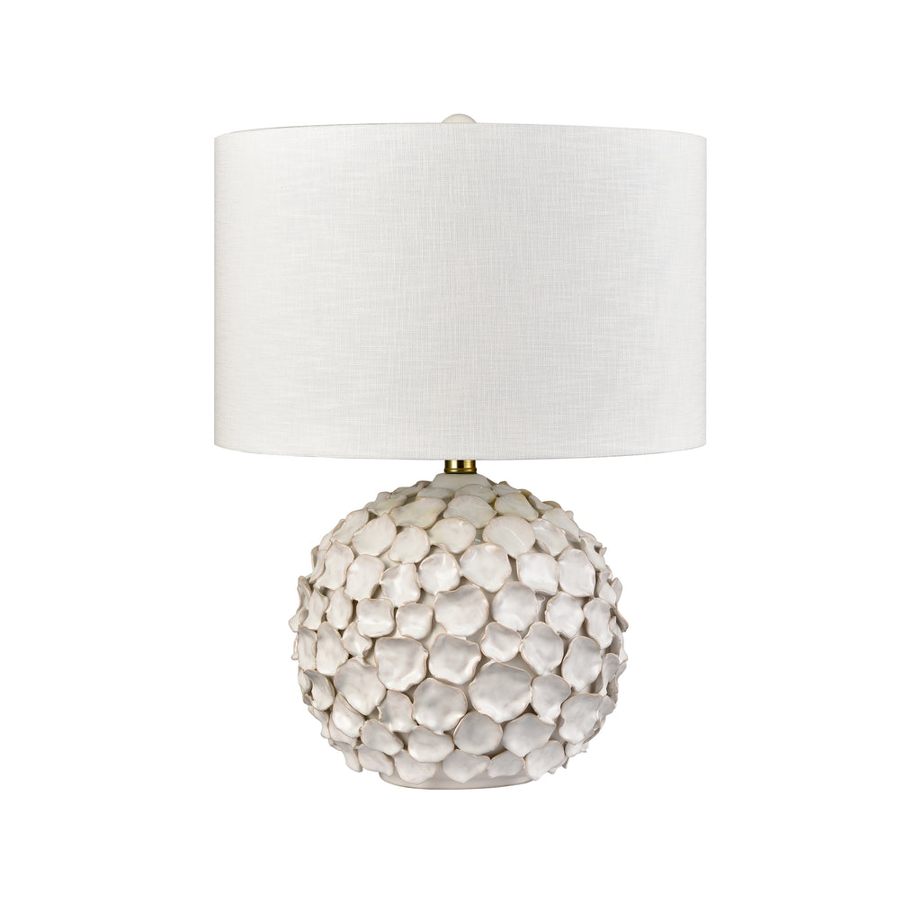 Gloria 23'' High 1-Light Table Lamp - White Glaze - Includes LED Bulb