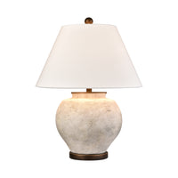 Erin 26'' High 1-Light Table Lamp - Aged White - Includes LED Bulb