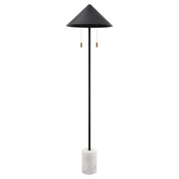 Jordana 58'' High 2-Light Floor Lamp - Matte Black - Includes LED Bulb