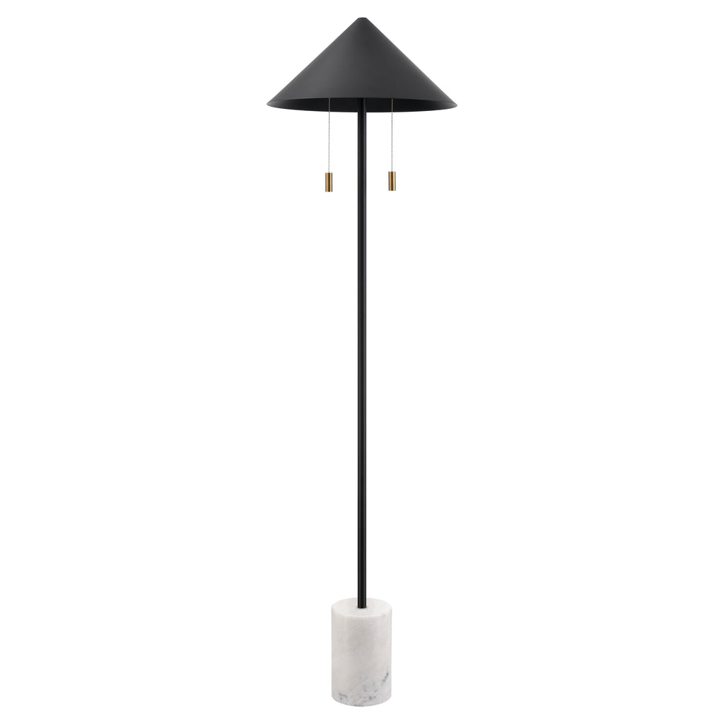 Jordana 58'' High 2-Light Floor Lamp - Matte Black