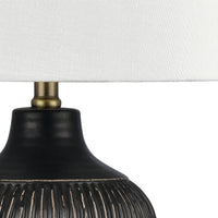 Knighton 24'' High 1-Light Table Lamp - Antique Black