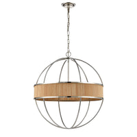 Ural 24'' Wide 6-Light Pendant - Polished Silver
