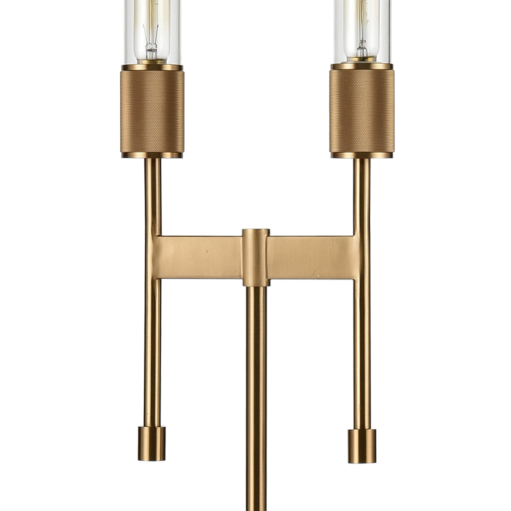 Beaconsfield 65'' High 2-Light Floor Lamp - Aged Brass