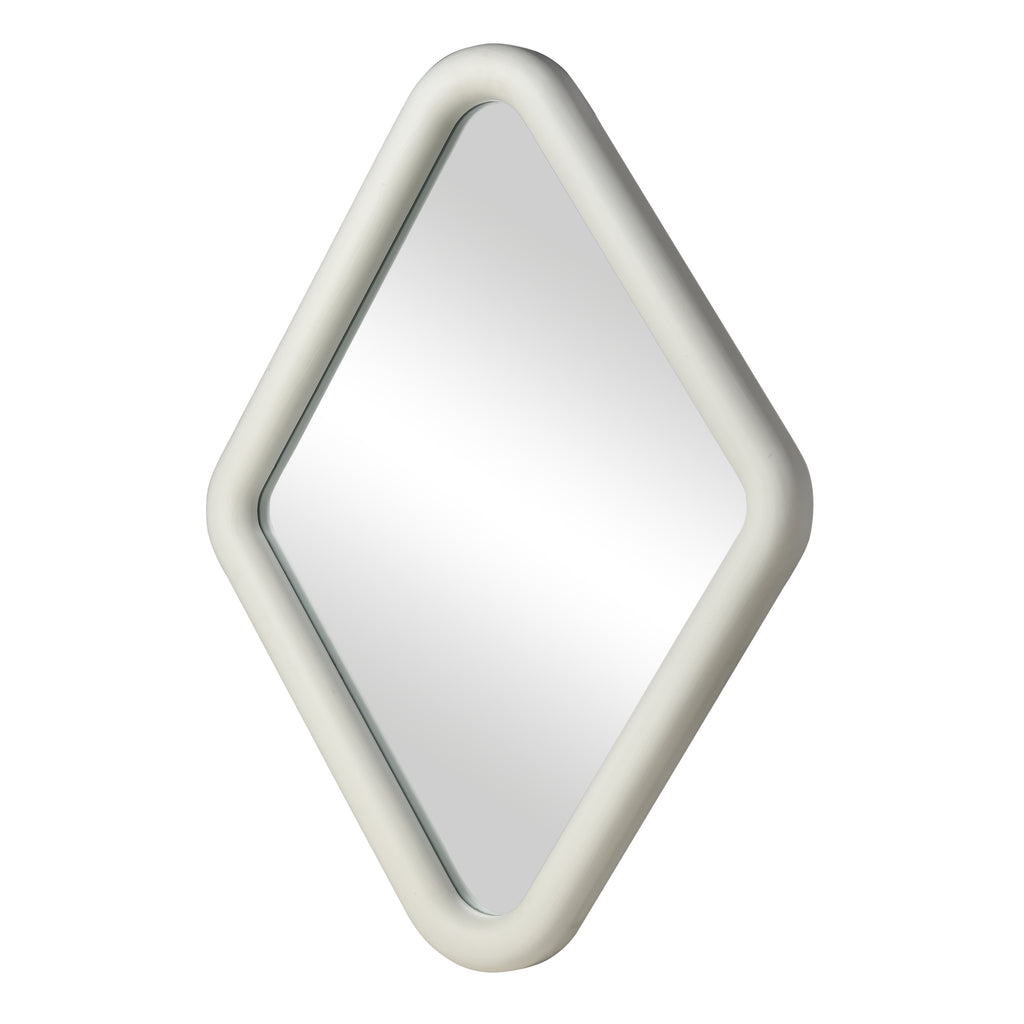 Diamond Wall Mirror - Whitewash