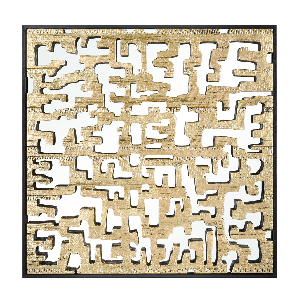 Mapped Dimensional Wall Art - Gold