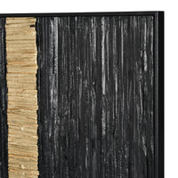 Stripe Wood Dimensional Wall Art - Black