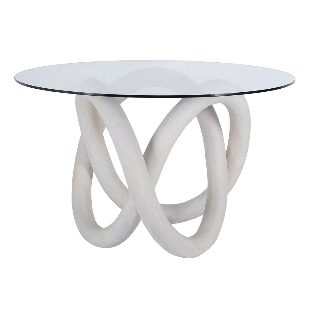 Knotty Dining Table - White