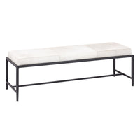 Canyon Long Bench - Dark Bronze with Ivory Hide
