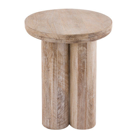 Morris Cerused Accent Table - Natural