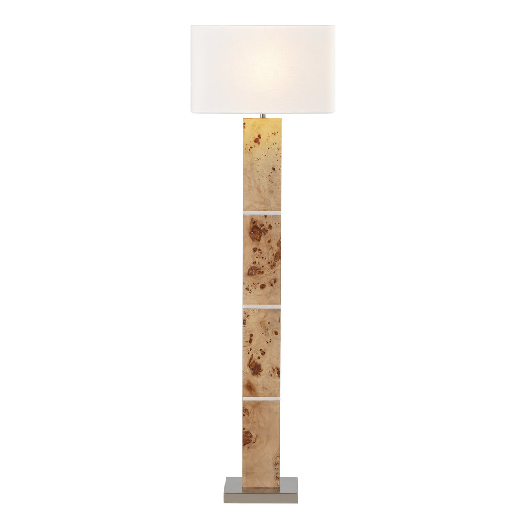 Cahill 63'' High 1-Light Floor Lamp - Natural Burl - Includes LED Bulb
