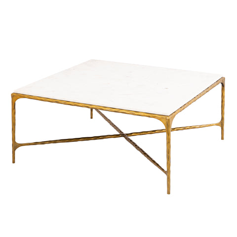 Seville Forged Coffee Table - Antique Brass