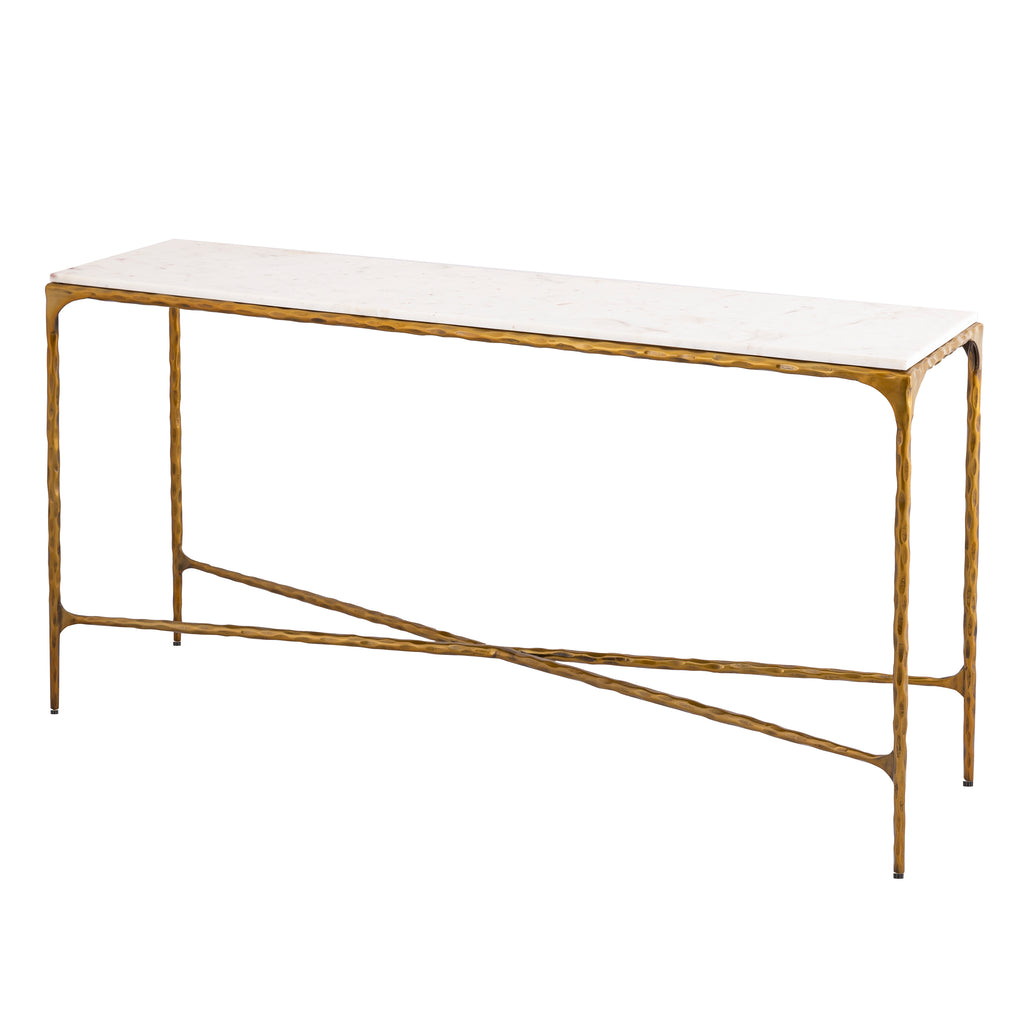 Seville Forged Console Table - Antique Brass