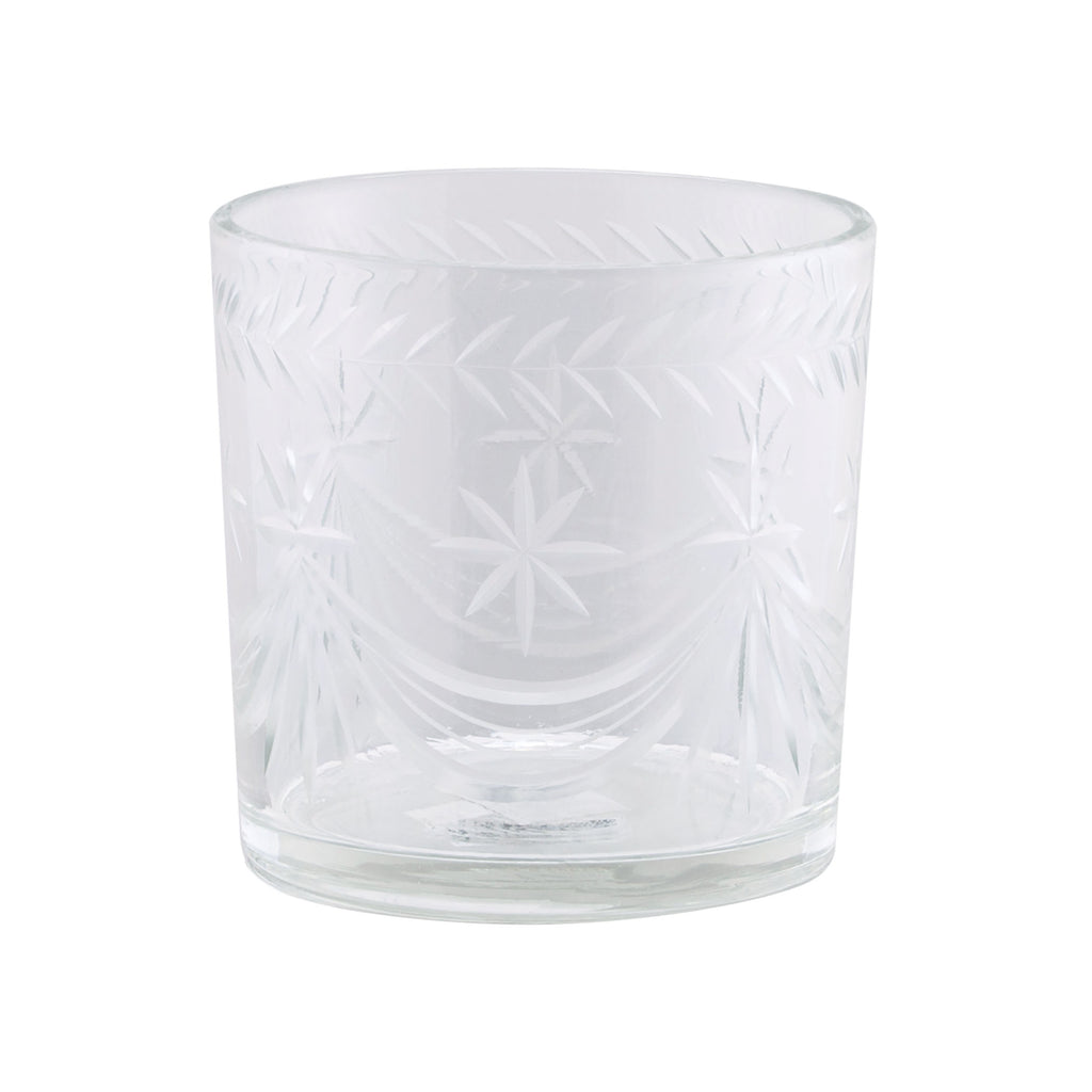 Glass Ice Bucket with Star Cut