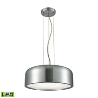 1 Light LED Pendant in Aluminum with Acrylic Diffuser
