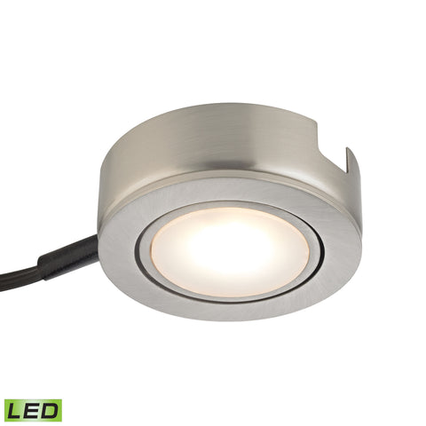 Tuxedo Swivel 1 Light LED Undercabinet Light In Satin Nickel With Power Cord And Plug