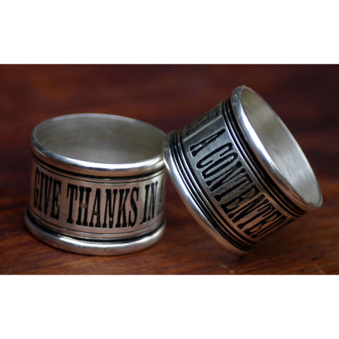 A Contented Mind… Napkin Rings (Set of 4)