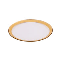 Gold Foil Clear Glass Saucer without Snowflake