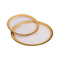 Gold Foil Clear Glass Saucer without Snowflake