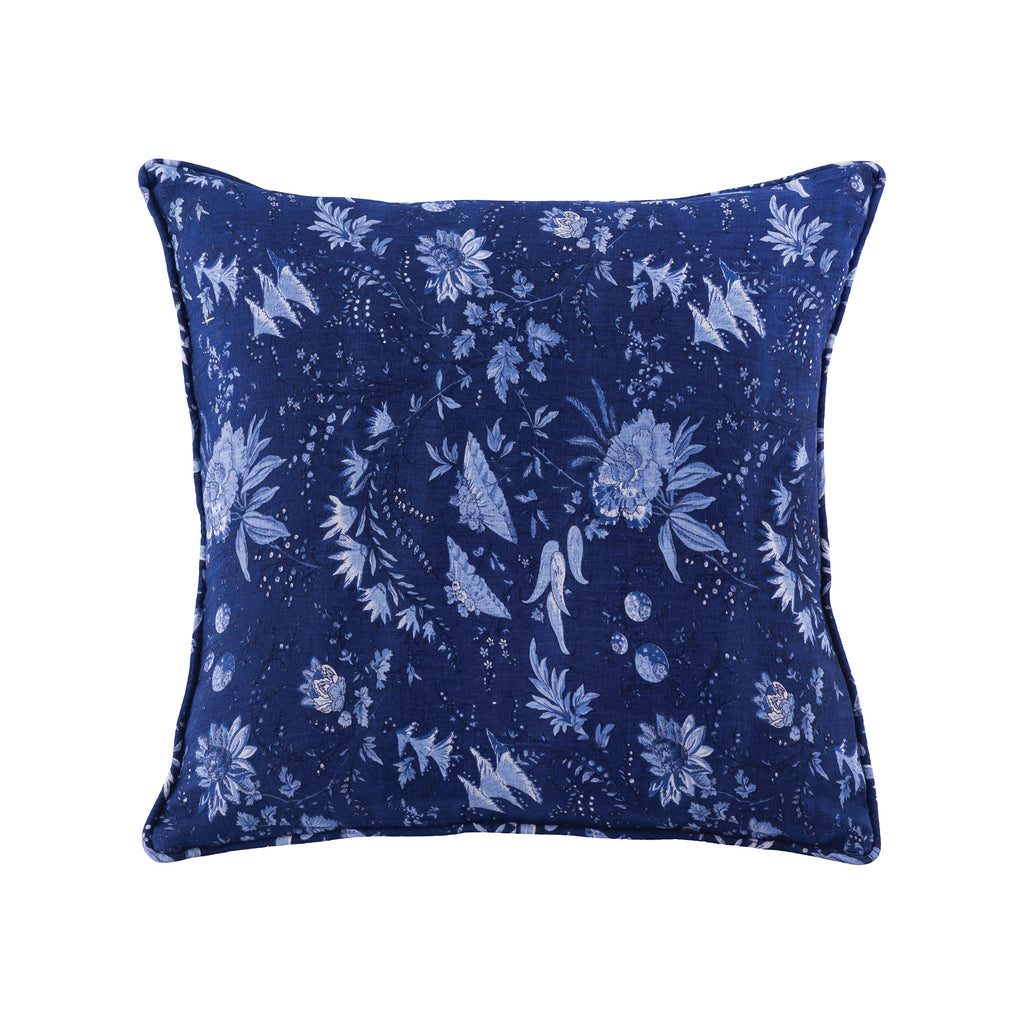 [???] 20X20 Hand-Printed Reversible Pillow in 100% Linen