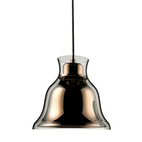 Bolero Clear Glass Shade C/W Gold Metal Shade