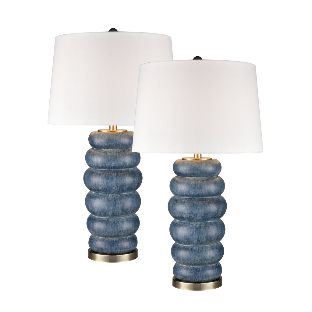Barden 30'' High 1-Light Table Lamp - Set of 2 Blue