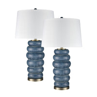 Barden 30'' High 1-Light Table Lamp - Set of 2 Blue