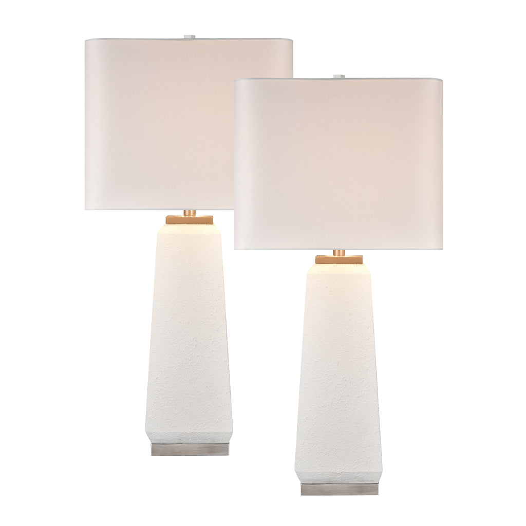 Luke 34.5'' High 1-Light Table Lamp - Set of 2 White