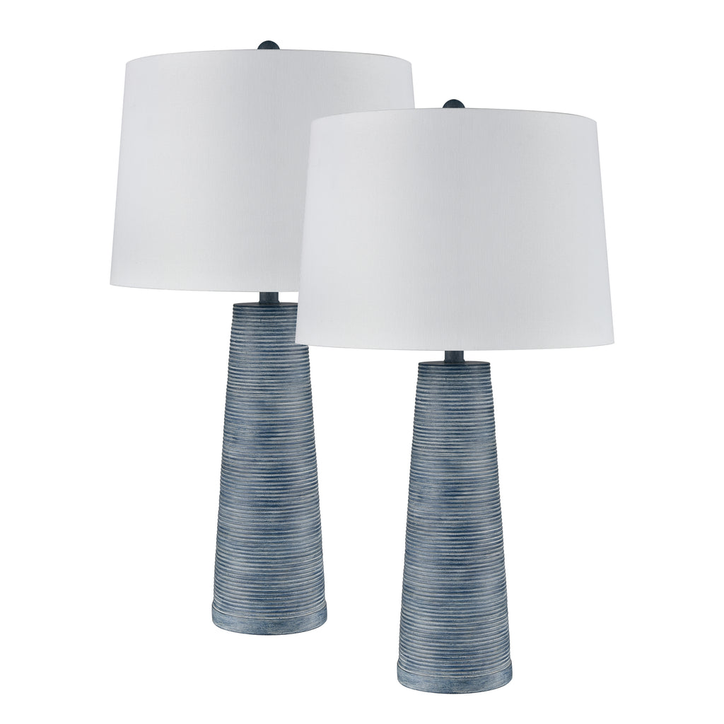 Kent 31'' High 1-Light Table Lamp - Set of 2 Dark Blue