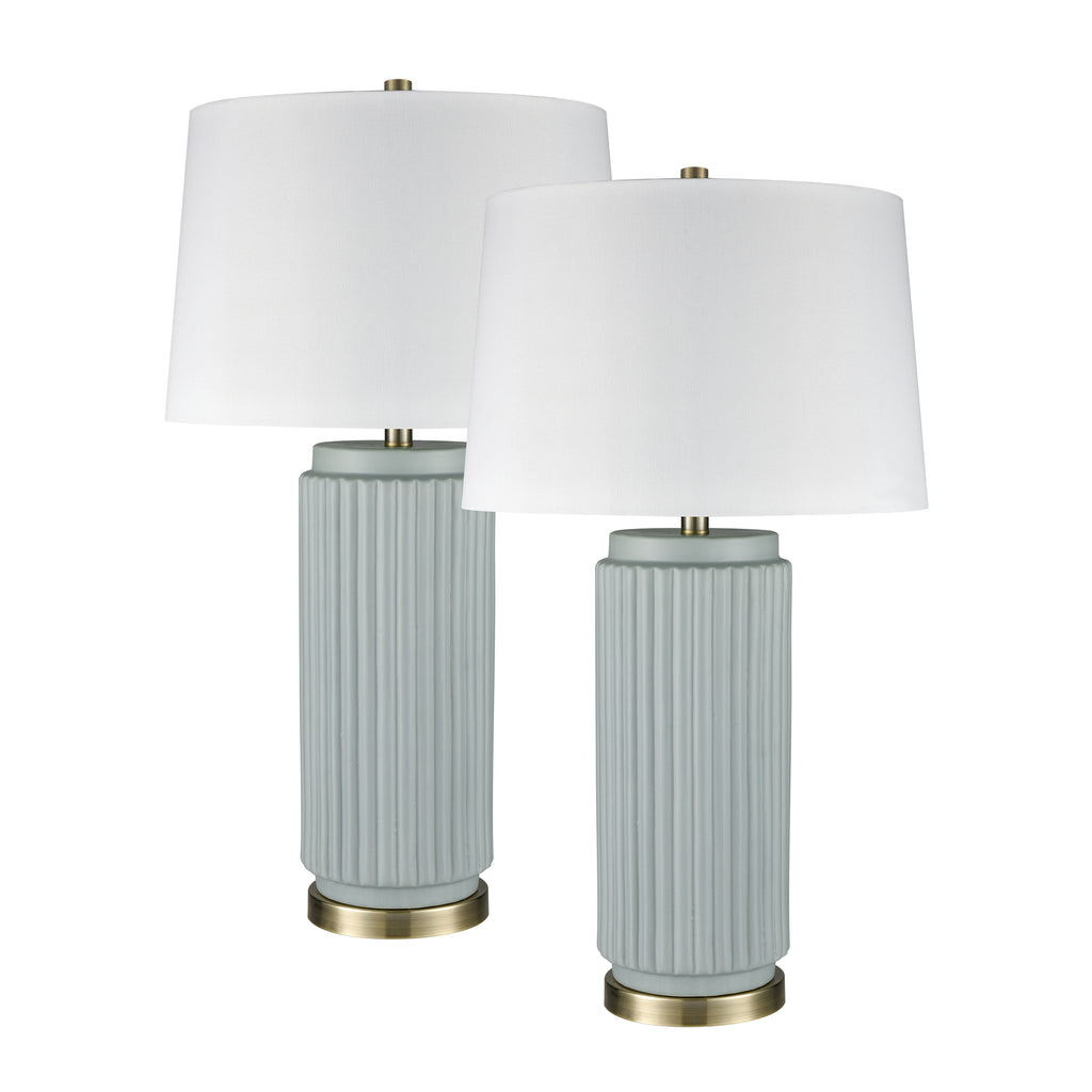 Knox 30'' High 1-Light Table Lamp - Set of 2 Light Blue