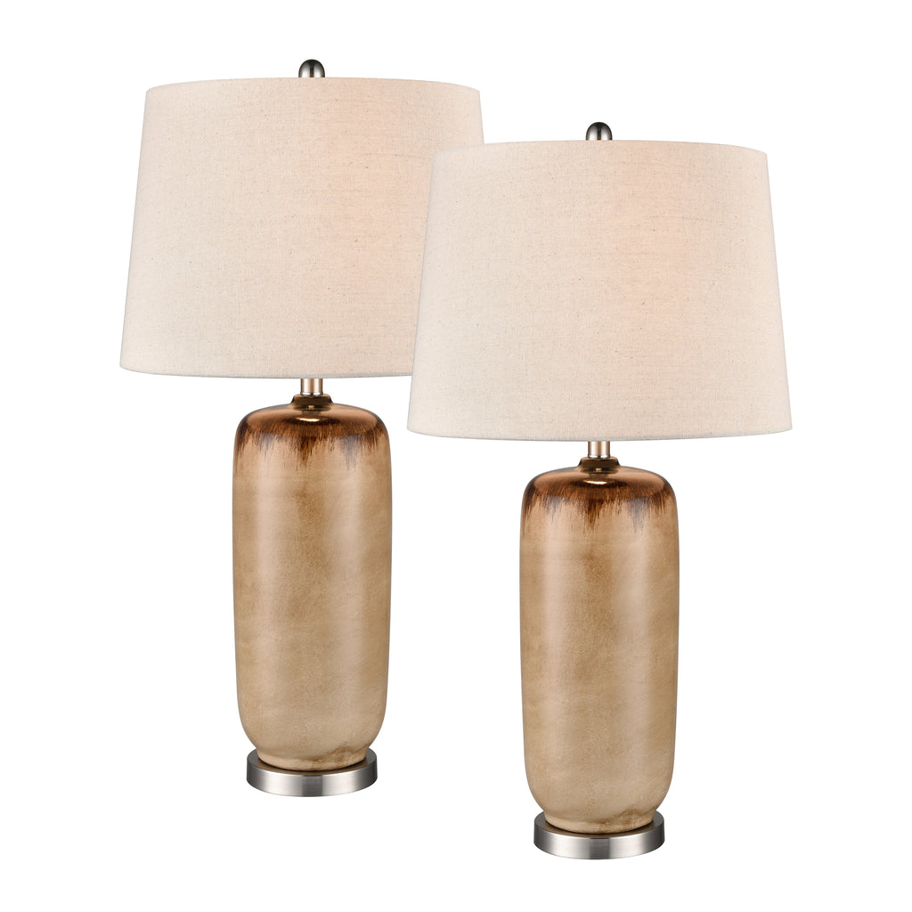 Bromley 32.5'' High 1-Light Table Lamp - Set of 2 Brown