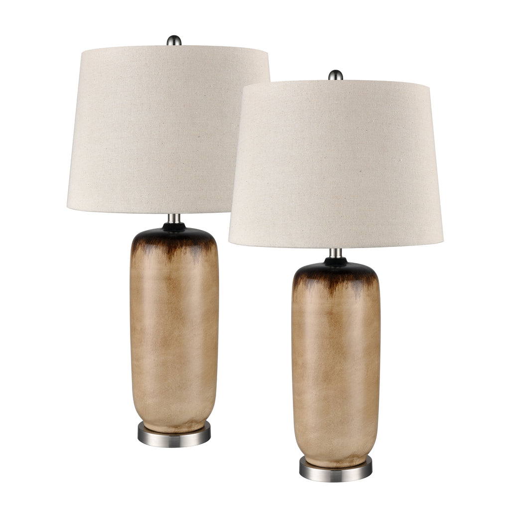 Bromley 32.5'' High 1-Light Table Lamp - Set of 2 Brown