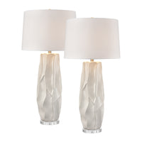 Parker 37.5'' High 1-Light Table Lamp - Set of 2 Gloss White
